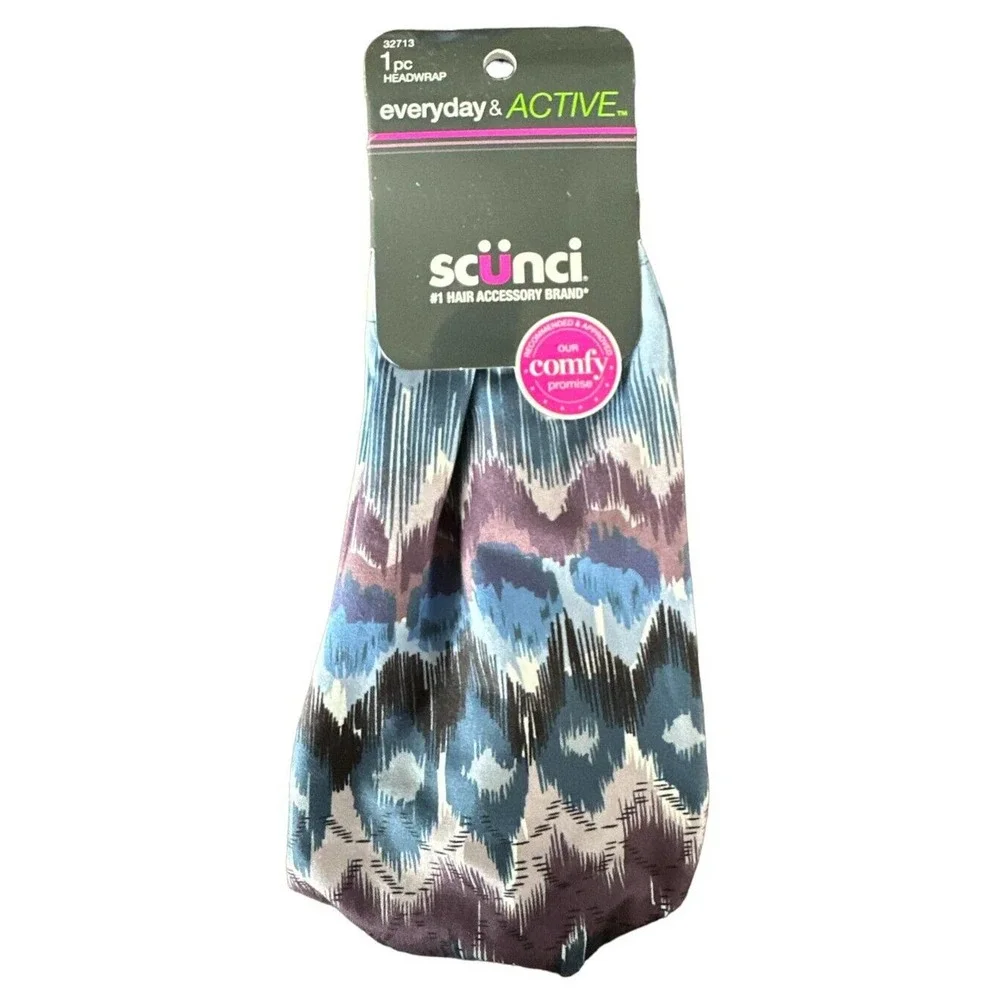 2 Pack Scunci, Everyday & Active, Printed Headwrap, Super Comfy